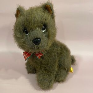 1992 Vintage 24K Special Effects Polar Puff dog terrier stuffed animal plaid EUC